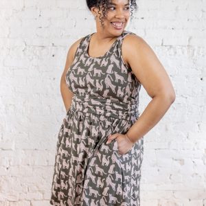 Asheville Plus Size Dress - Leopard Green - Image 4