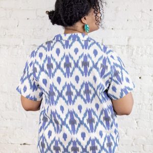 Camp Plus Size Shirt - Seashore Ikat - Image 2