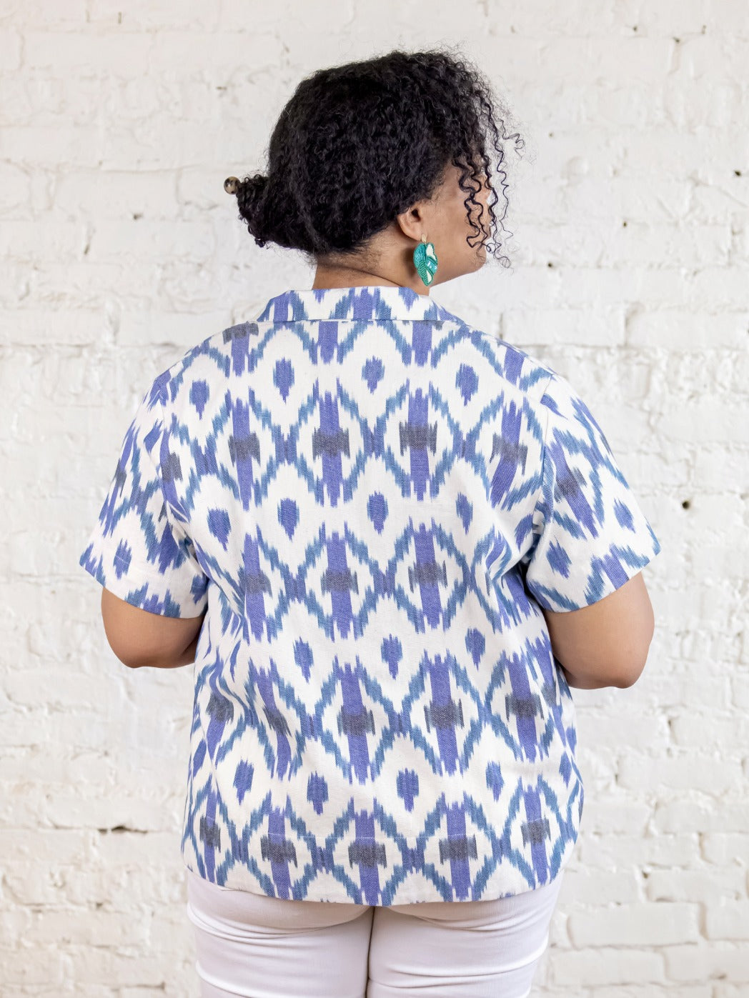 Camp Plus Size Shirt - Seashore Ikat - Image 2