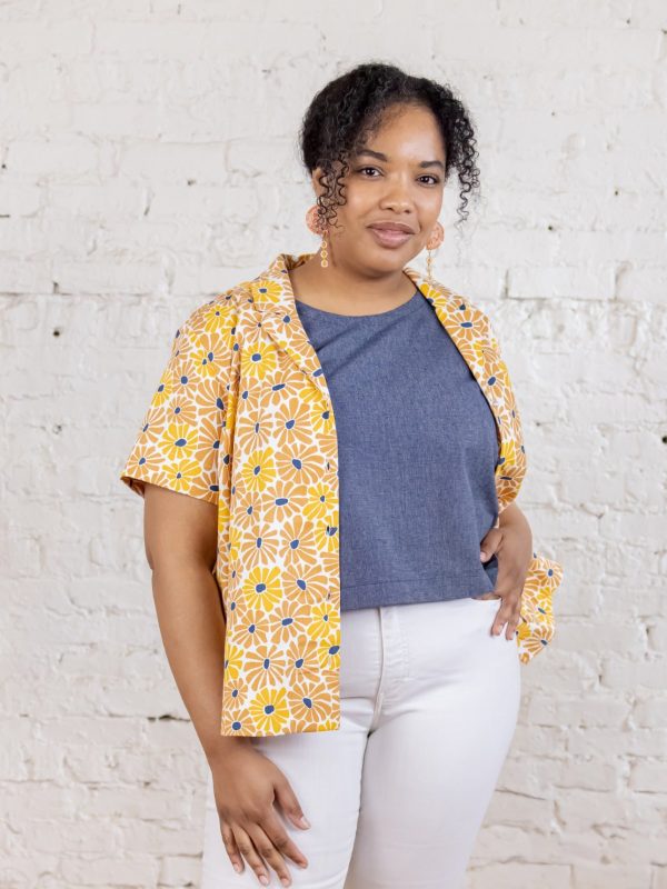 Camp Plus Size Shirt - Sunny Floral
