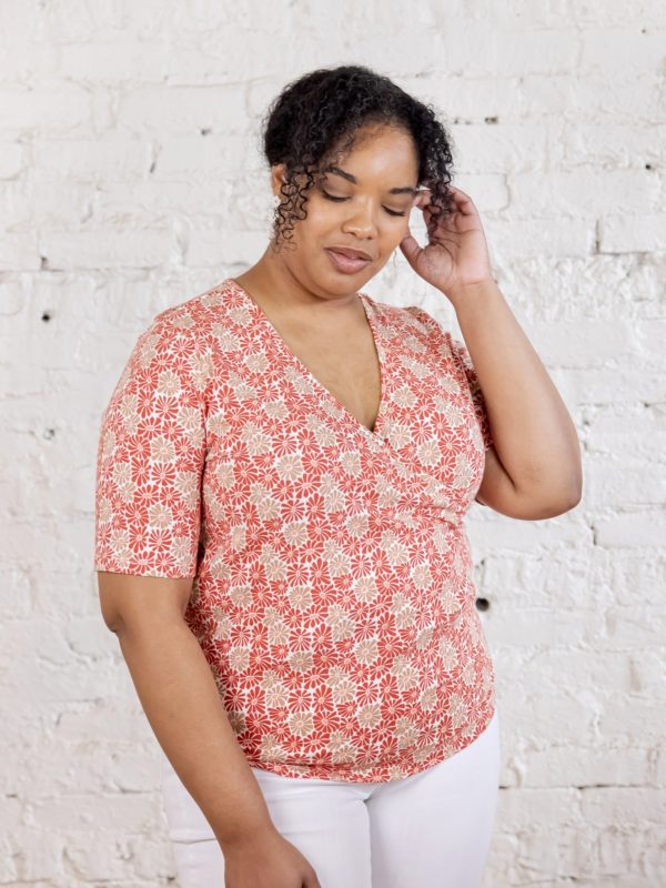 Gianna Plus Size Wrap Top - Matisse Vermillion