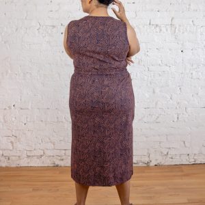 Isla Plus Size Skirt - Tree Rings Blue - Image 2