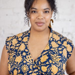 Lucille Plus Size Dress - Navy Botanical - Image 2