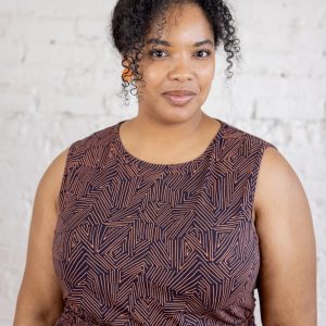 Millie Muscle Tee - Tree Rings Blue - Image 5