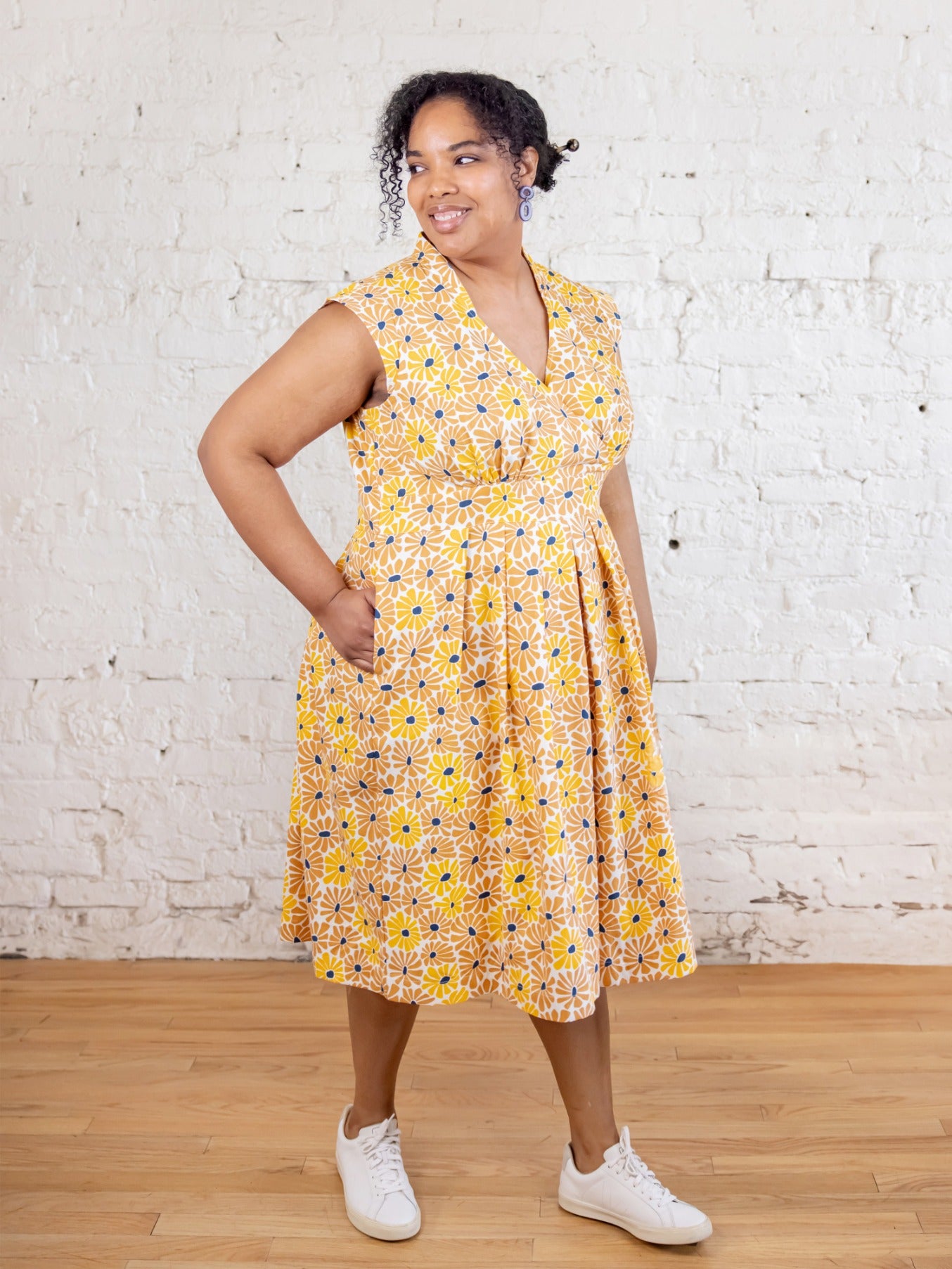 Lucille Plus Size Dress - Sunny Floral - Image 1