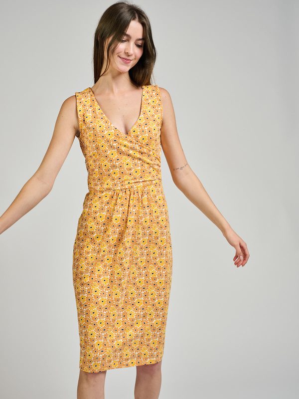 Danica Wrap Dress - Matisse Yellow