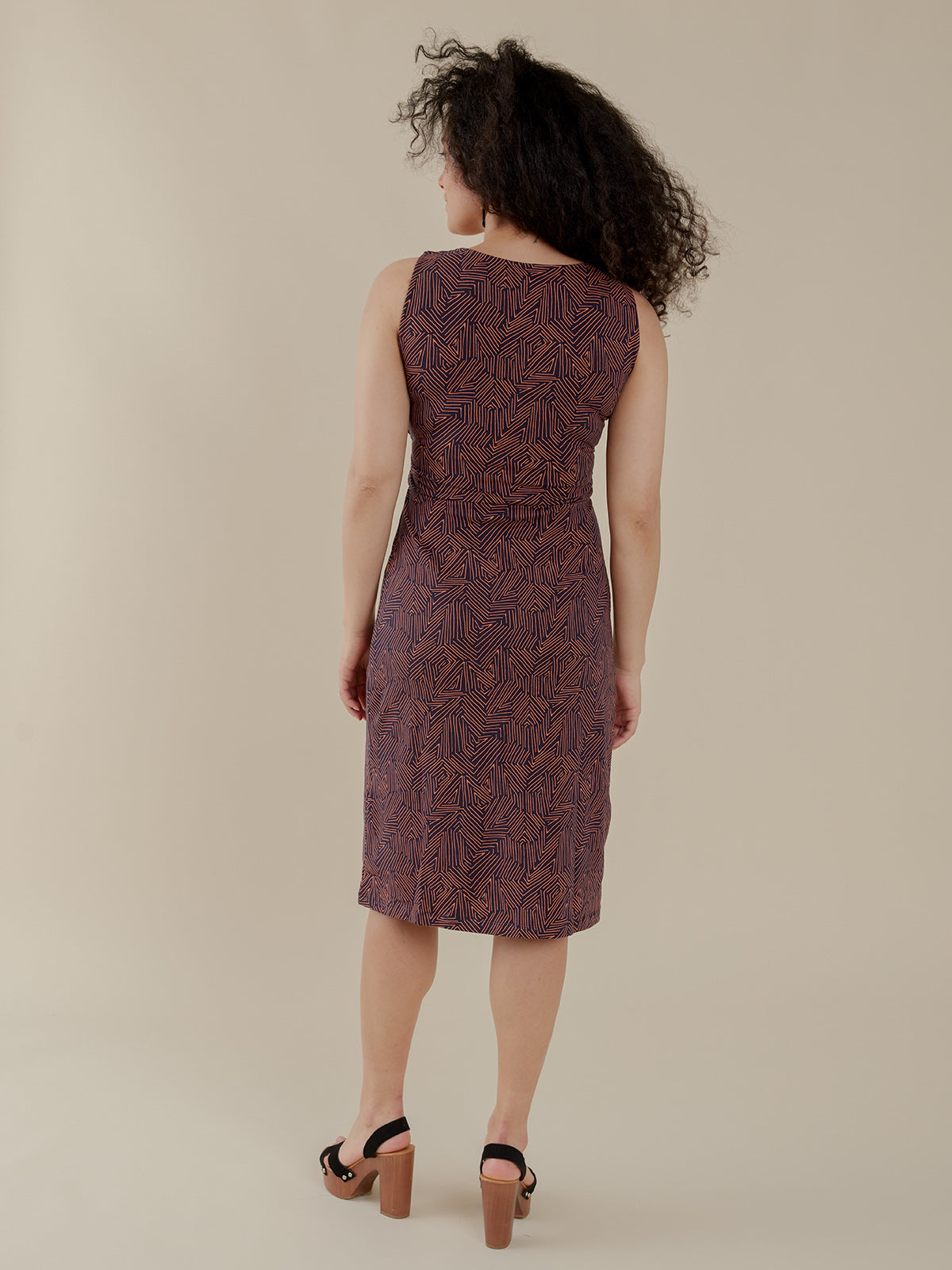 Danica Wrap Dress - Tree Rings Blue - 图片 4