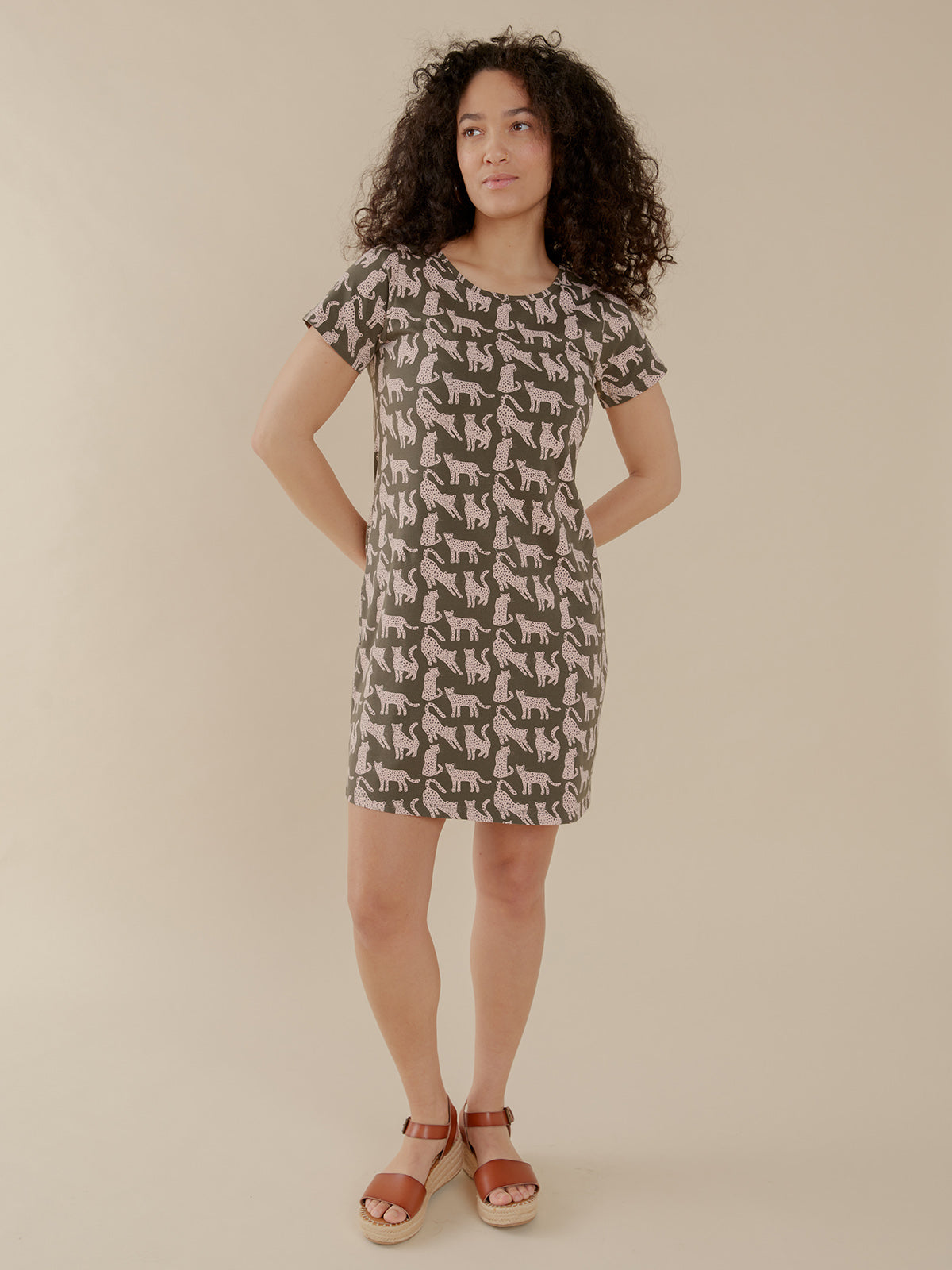 Hudson Shirt Dress - Leopard Green - Image 1