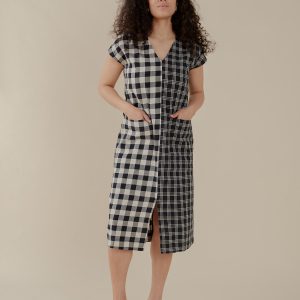 Padma Pocket Dress - Black and White Mix - 图片 2
