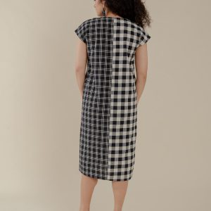 Padma Pocket Dress - Black and White Mix - 图片 3