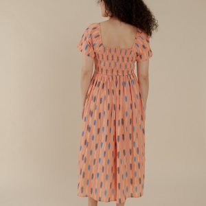 Teddy Dress - Peach Ikat - Image 2