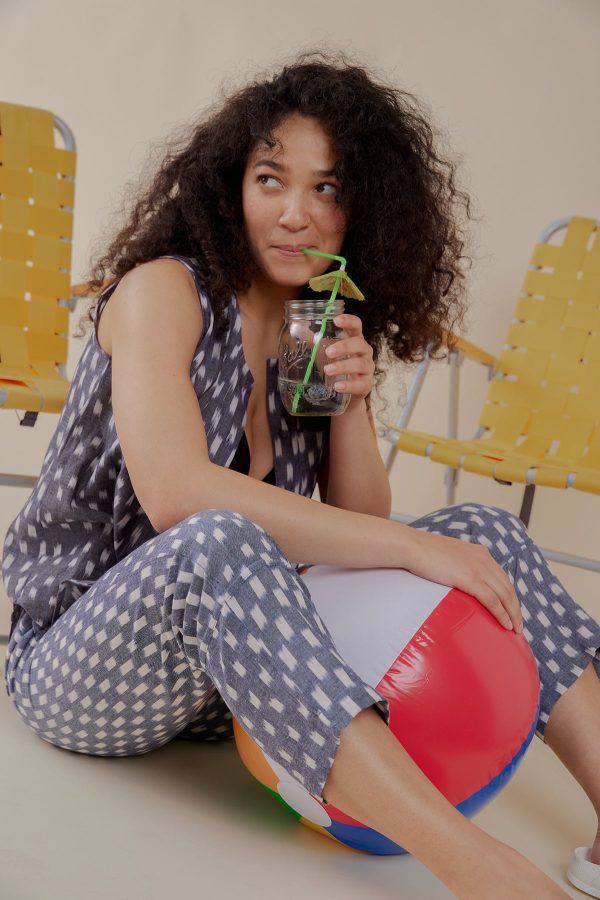 Miller Easy Pant - Blue Ikat