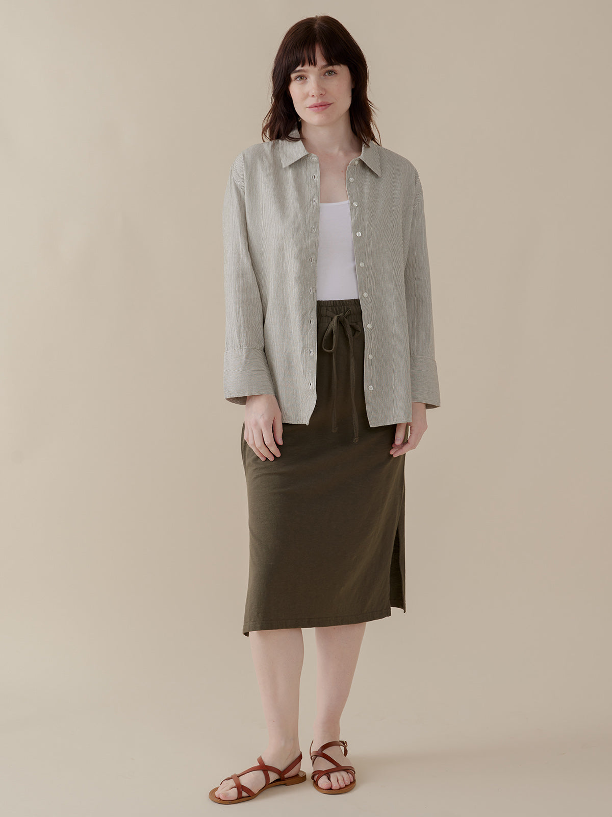 Isla Skirt - Olive - Image 6