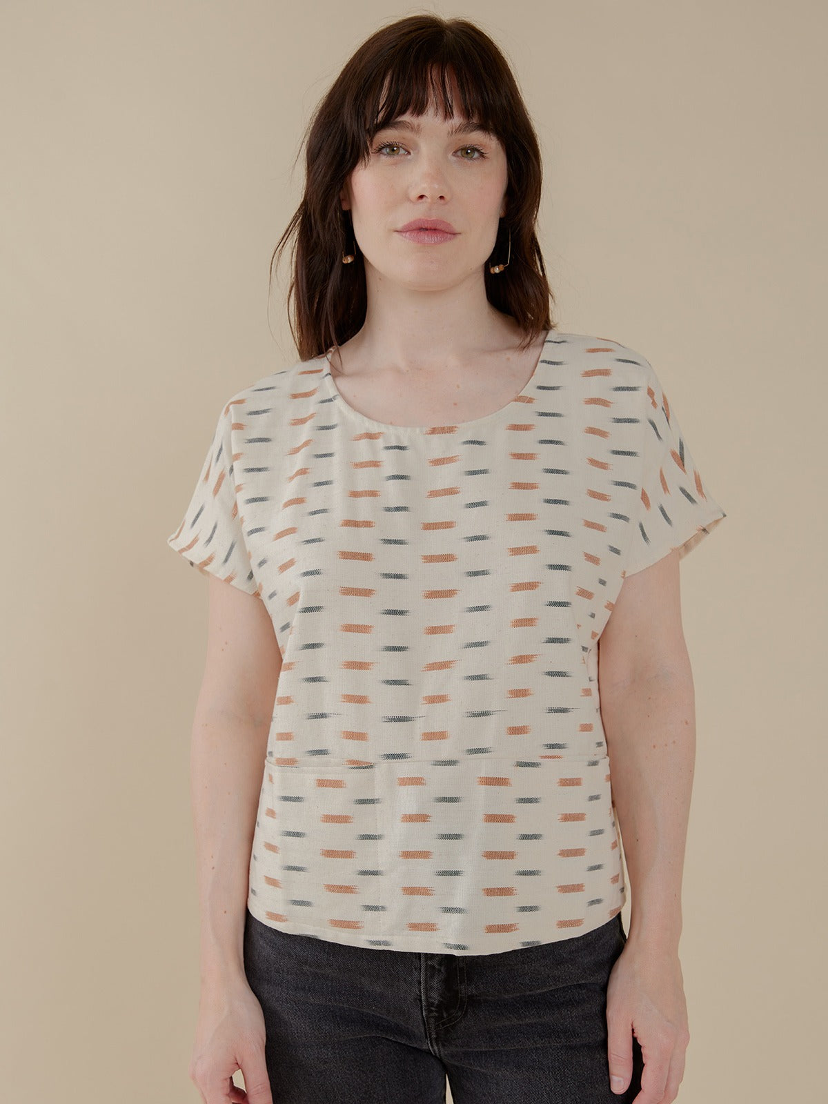 Dana Top - Ivory Ikat - Image 2