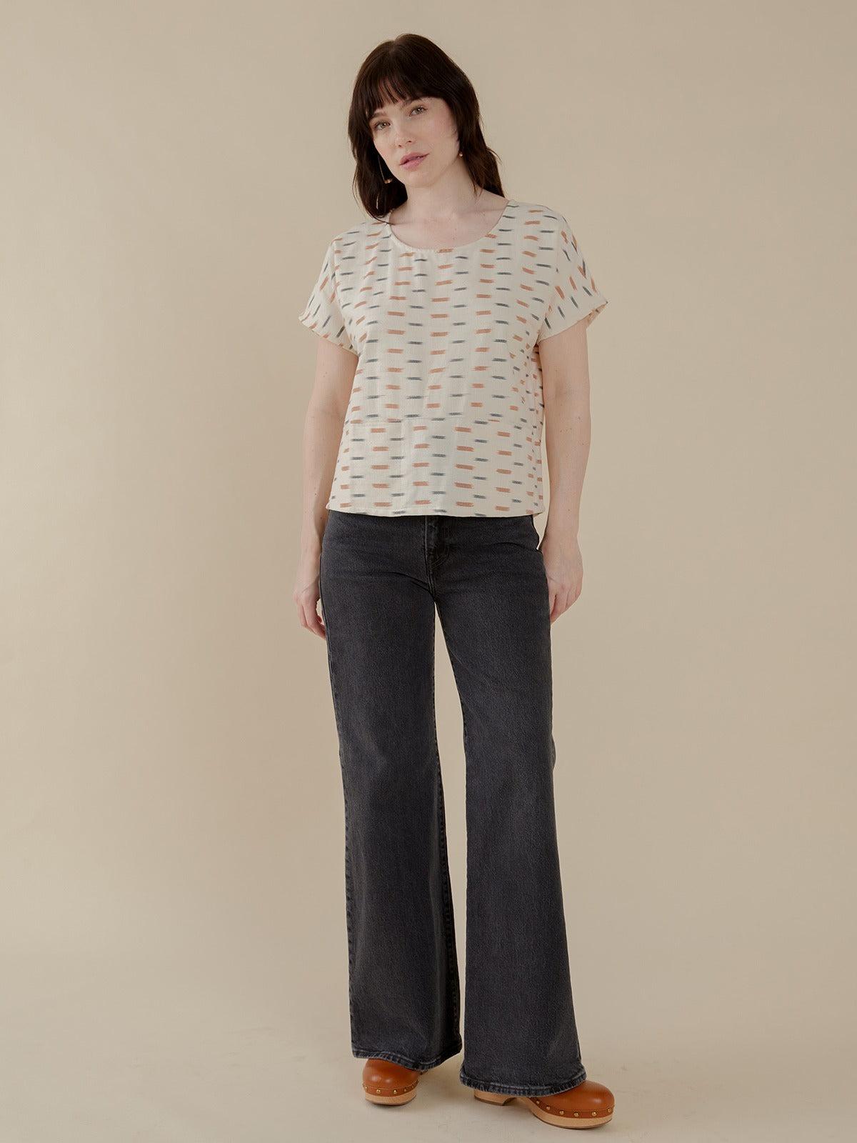 Dana Top - Ivory Ikat - Image 3