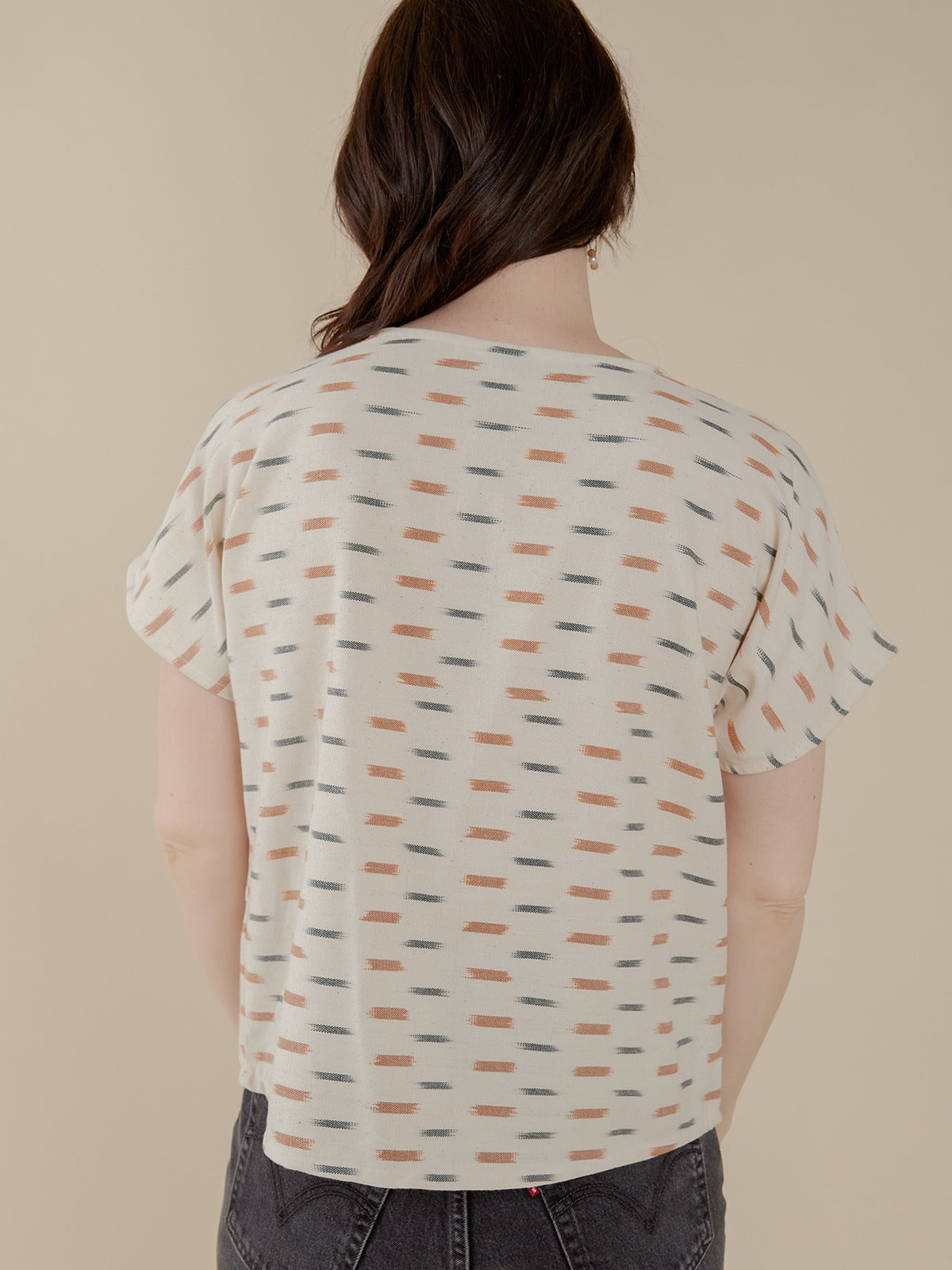 Dana Top - Ivory Ikat - Image 4