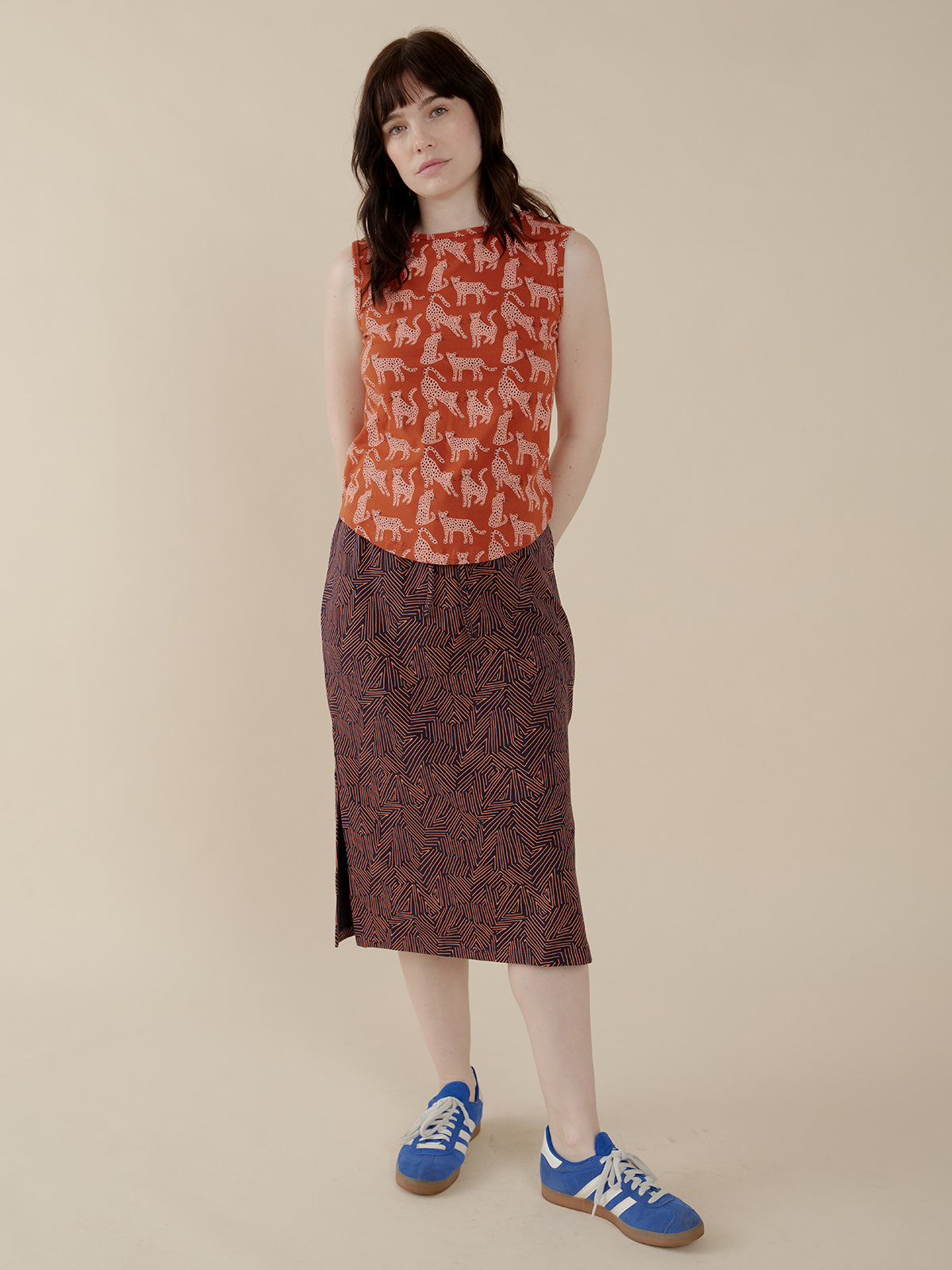 Millie Muscle Tee - Leopard Sienna - Image 3