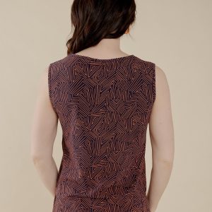 Millie Muscle Tee - Tree Rings Blue - Image 4