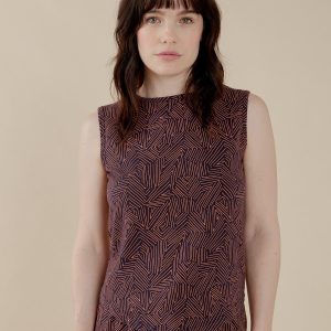 Millie Muscle Tee - Tree Rings Blue - Image 1