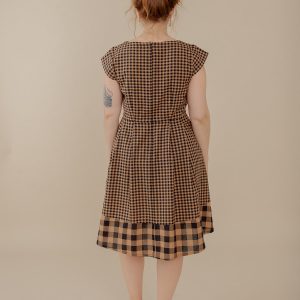 Devonshire Dress - Black and Tan Small Gingham - 图片 4