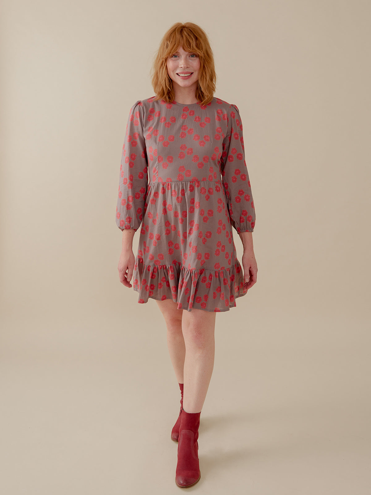Erin Mini Dress - Fuchsia Floral - 图片 1