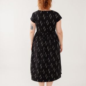Logan Midi Dress - Diamond Vine Black - Image 4