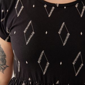 Logan Midi Dress - Diamond Vine Black - Image 2