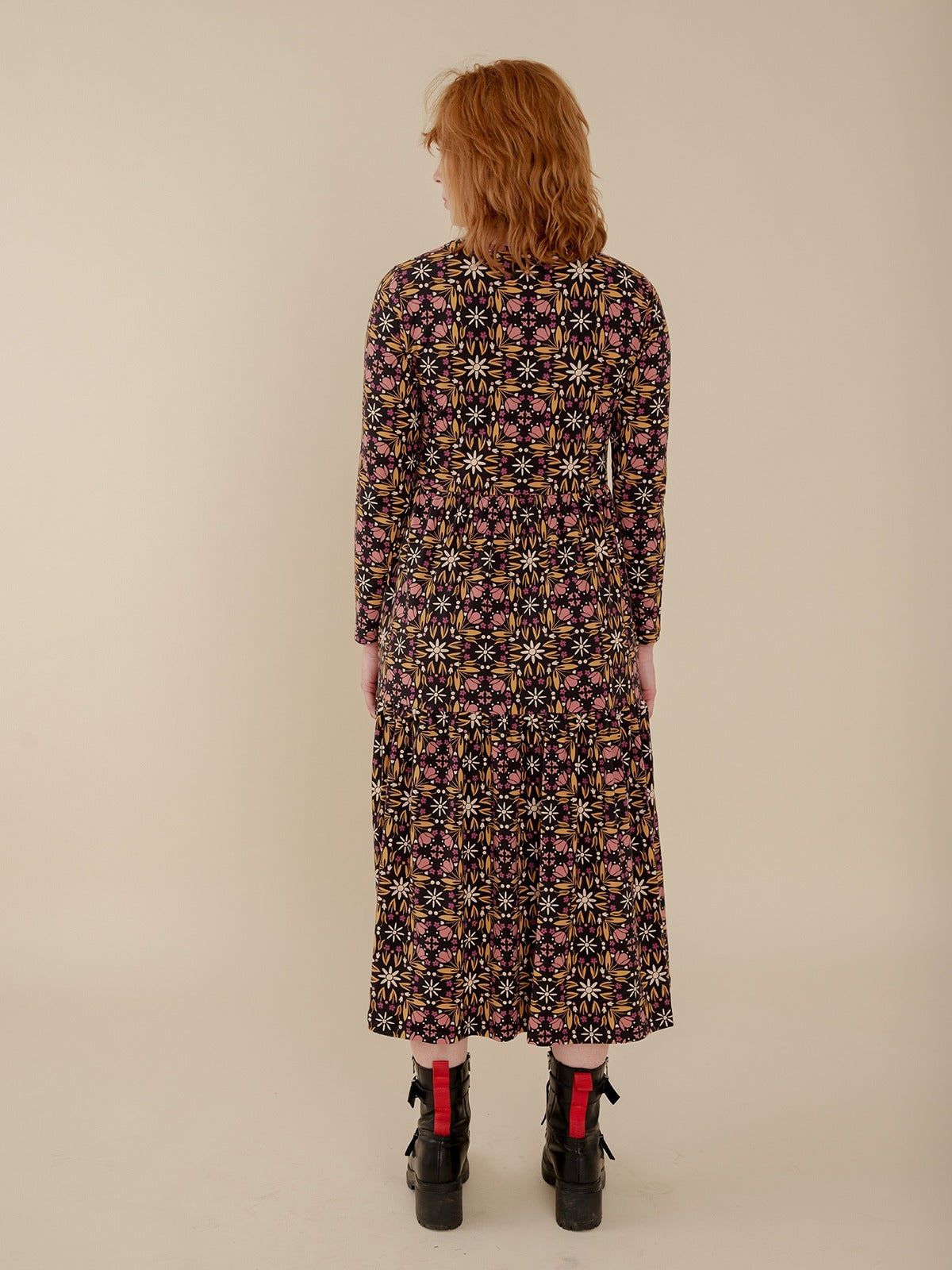 Mirah Tiered Dress - Mauve Tile - Image 4