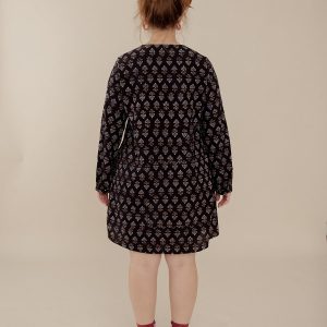 Victoria Tunic Dress - Black Mini Blossom - Image 3