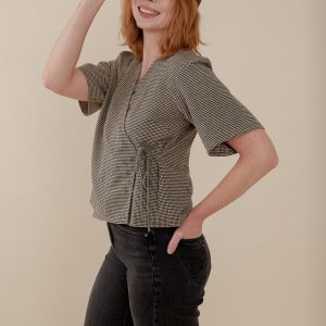 Winona Wrap Top - Houndstooth - Image 5