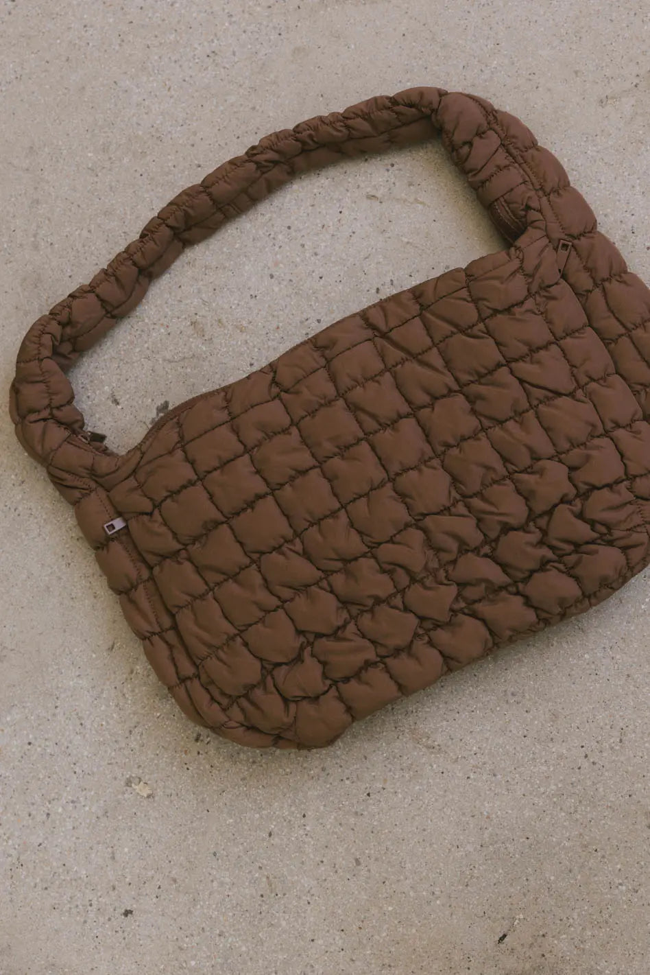 Nora Quilted Tote Bag in Brown - Image 2