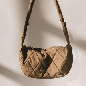 Whimsy Quilted Bag in Taupe
