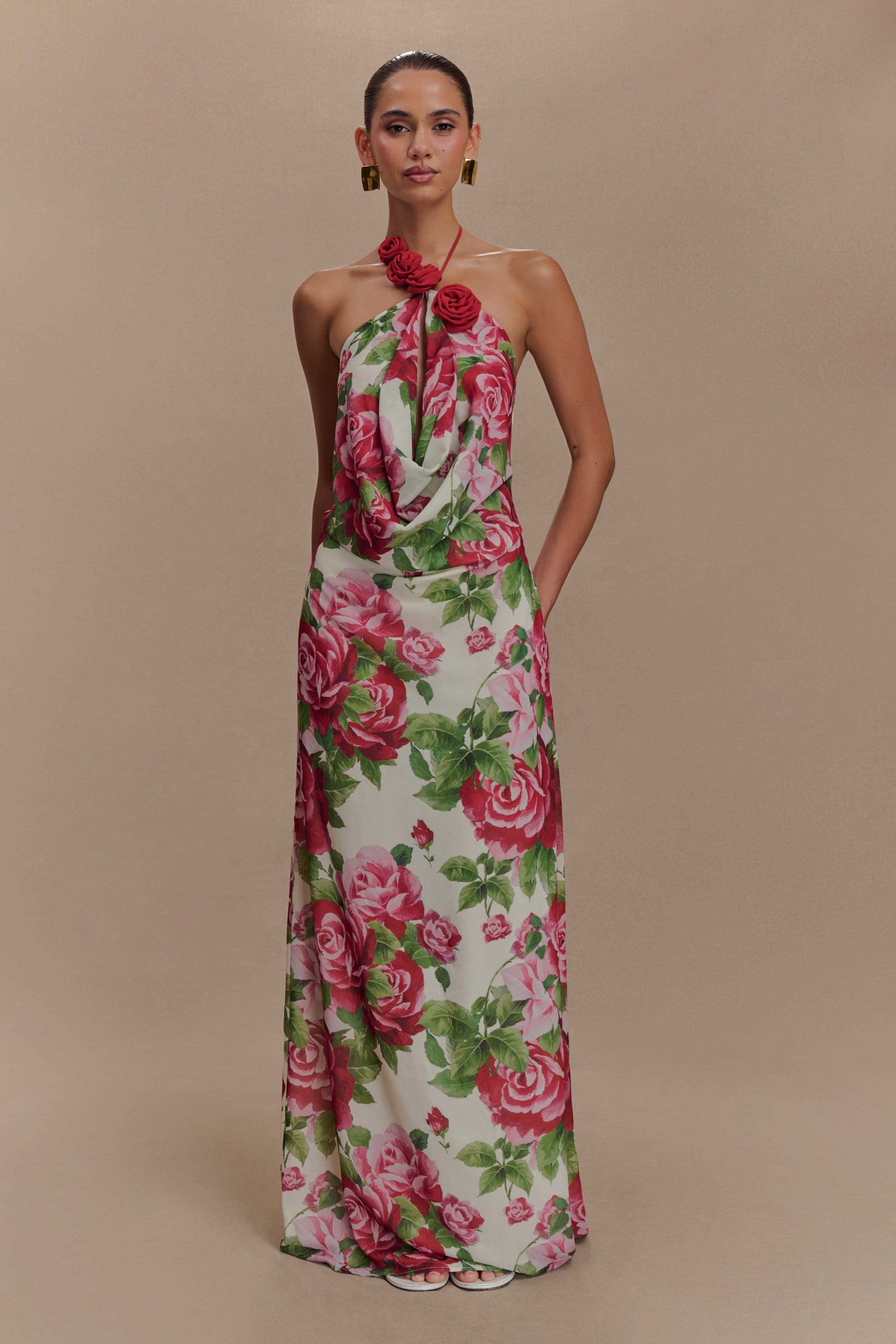 Rosalia Cowl Neck Maxi Dress - Sonia Rose Print - Image 8
