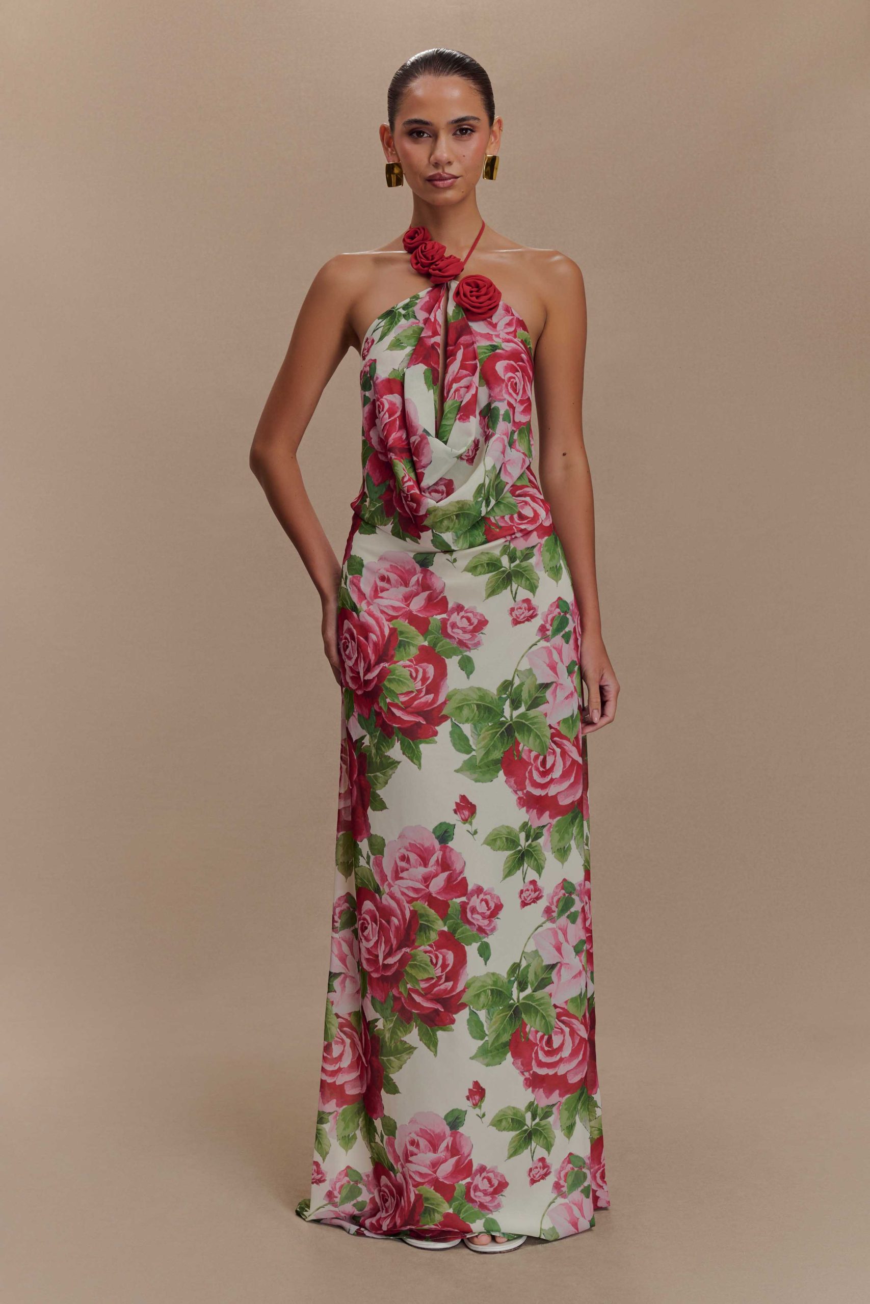 Rosalia Cowl Neck Maxi Dress - Sonia Rose Print - Image 4