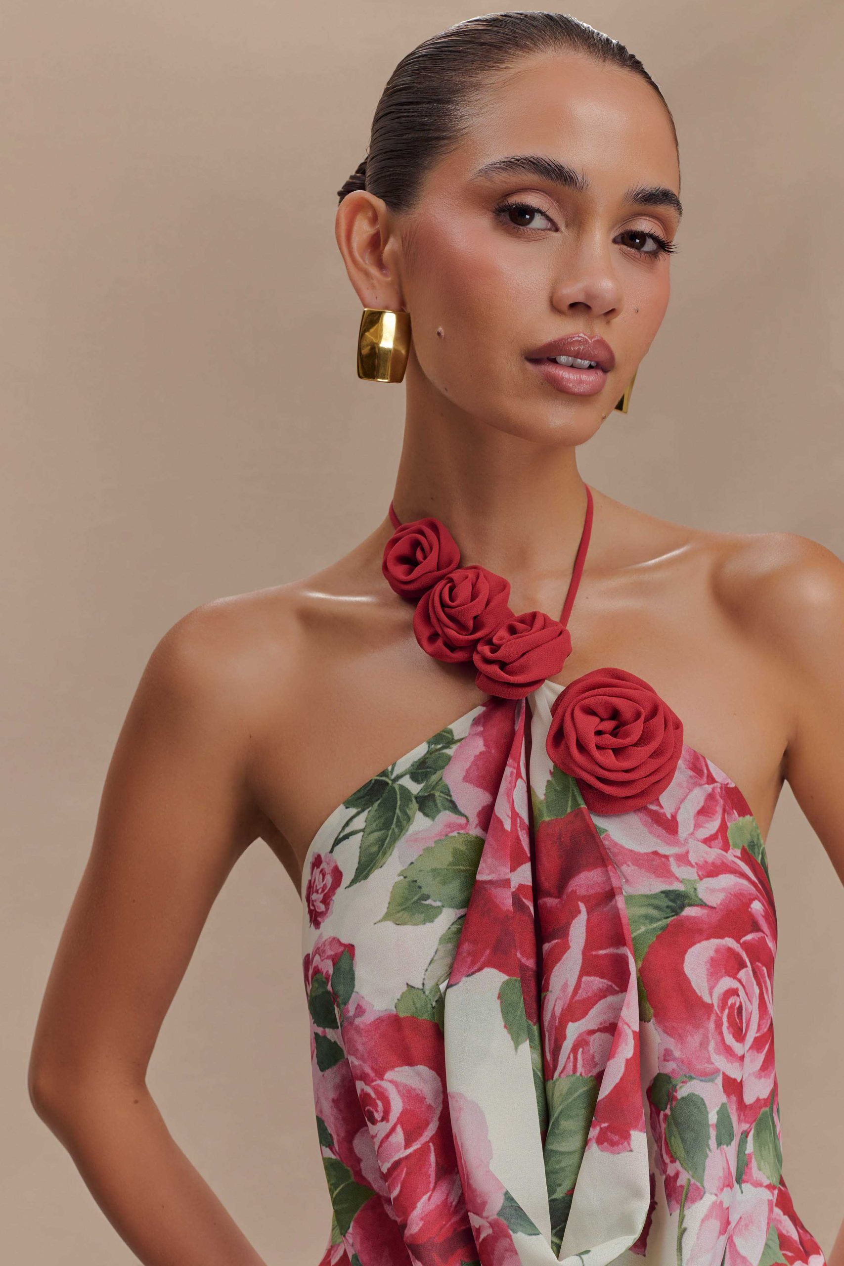 Rosalia Cowl Neck Maxi Dress - Sonia Rose Print - Image 9