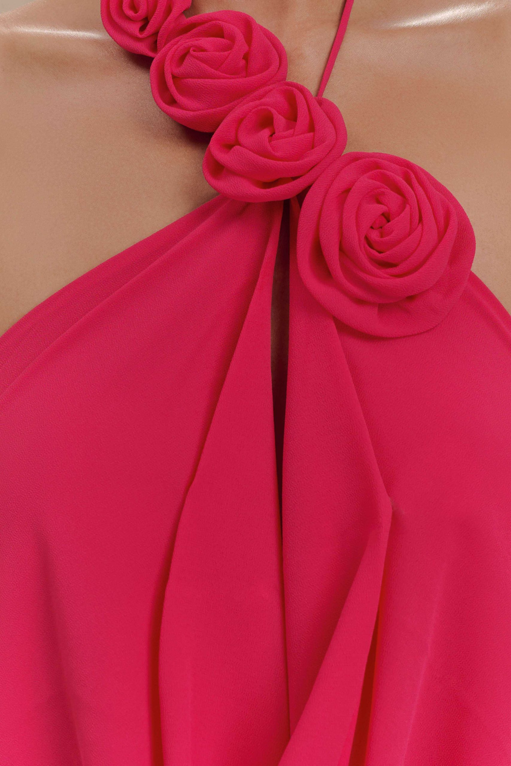 Rosalia Cowl Neck Maxi Dress - Raspberry - Image 7