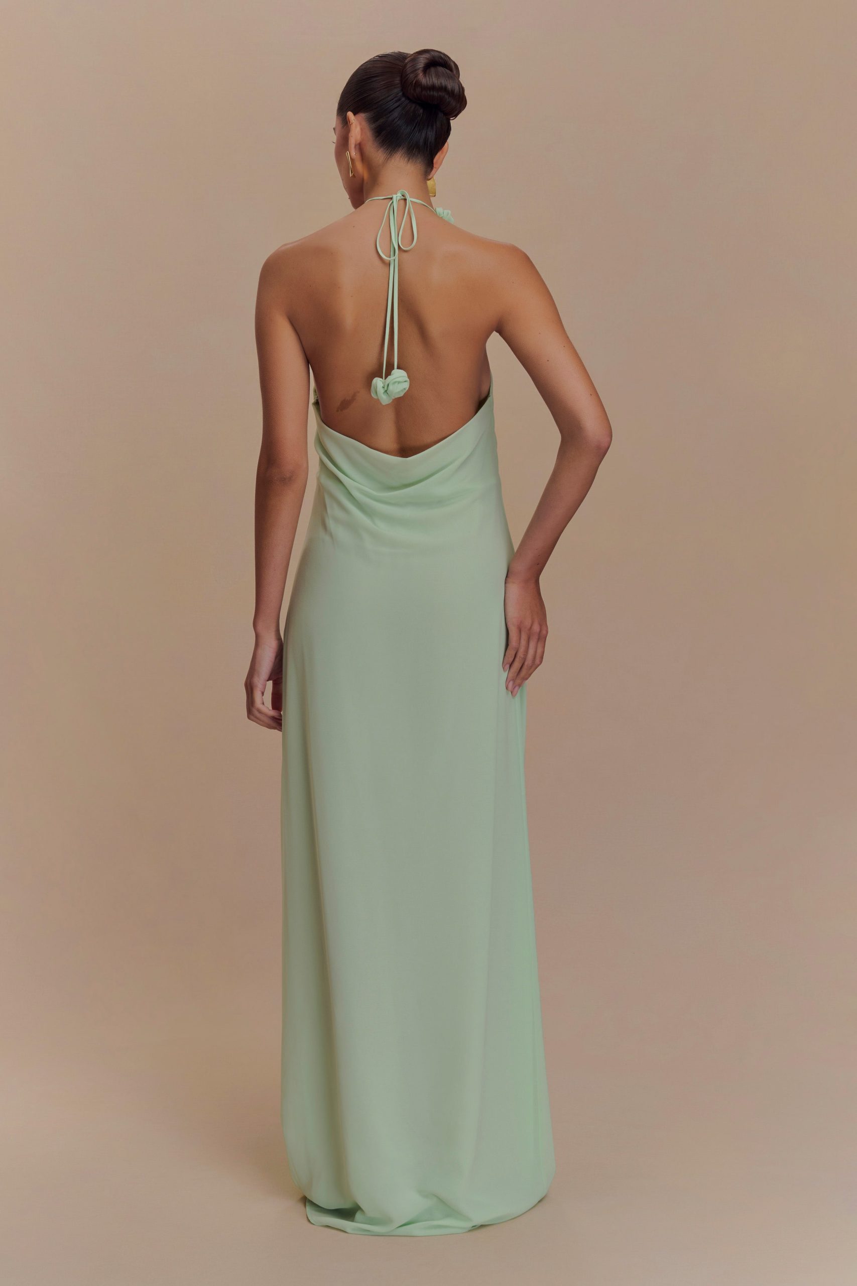 Rosalia Cowl Neck Maxi Dress - Sage - Image 2