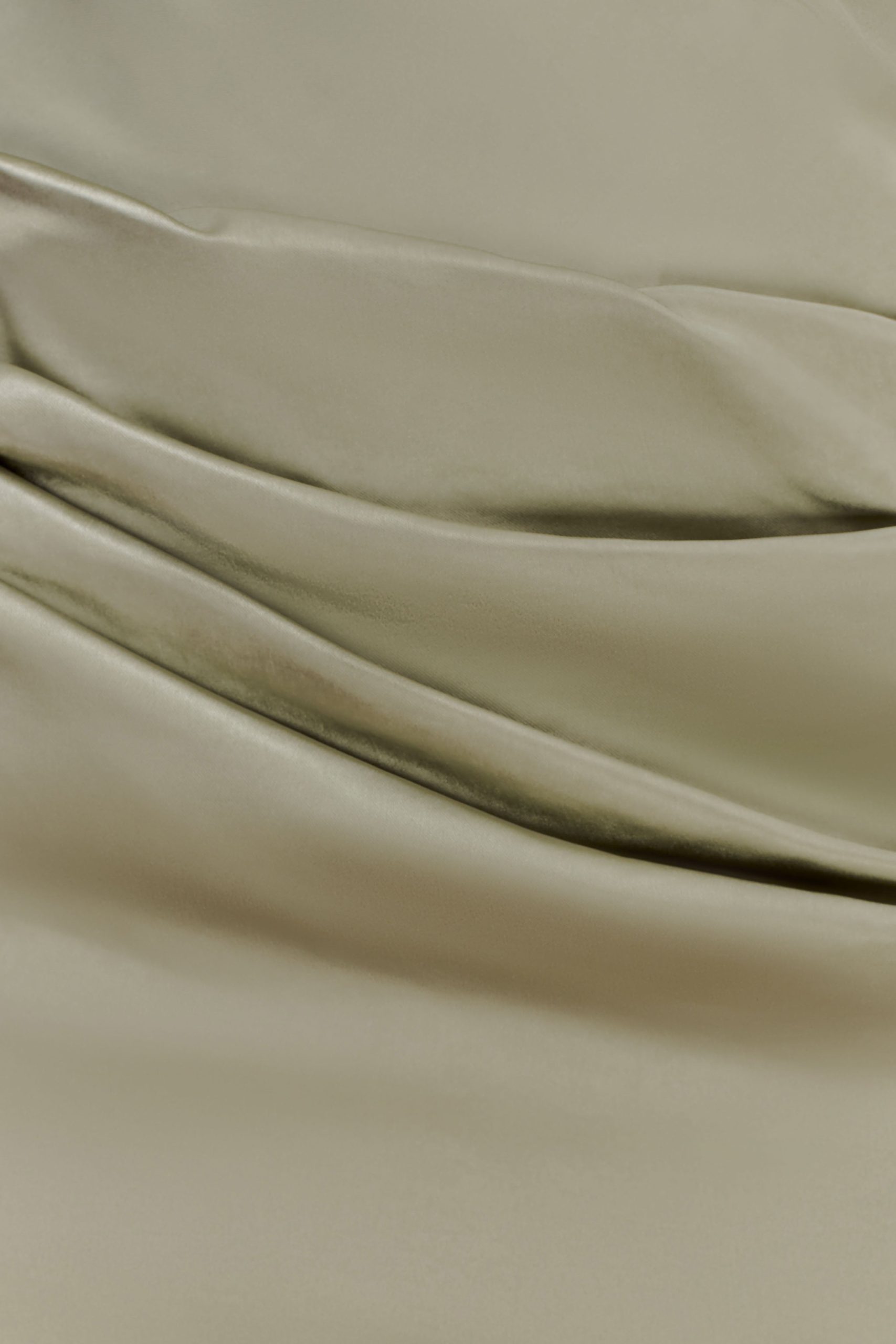 Dalia Off Shoulder Satin Maxi Dress - Sage - Image 5