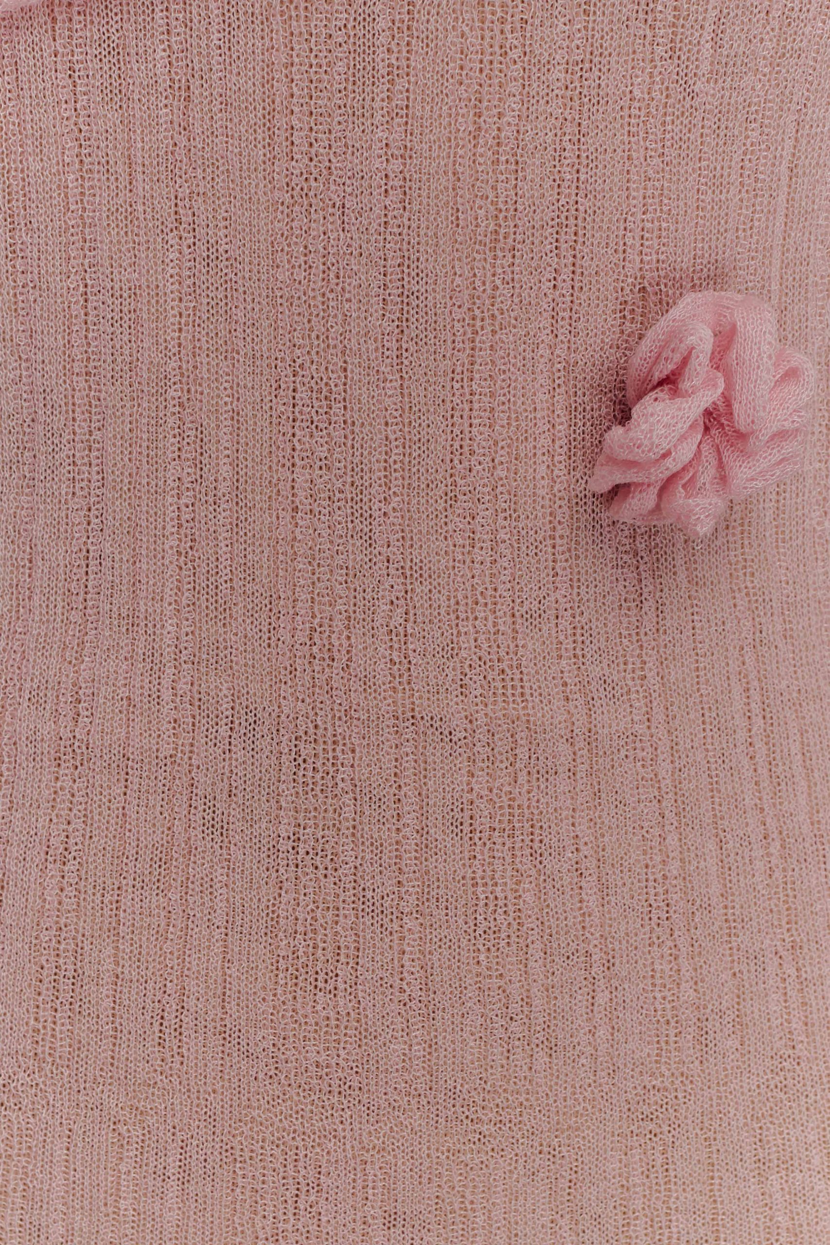Brynn Orchid Knit Maxi Dress - Pastel Pink - Image 6
