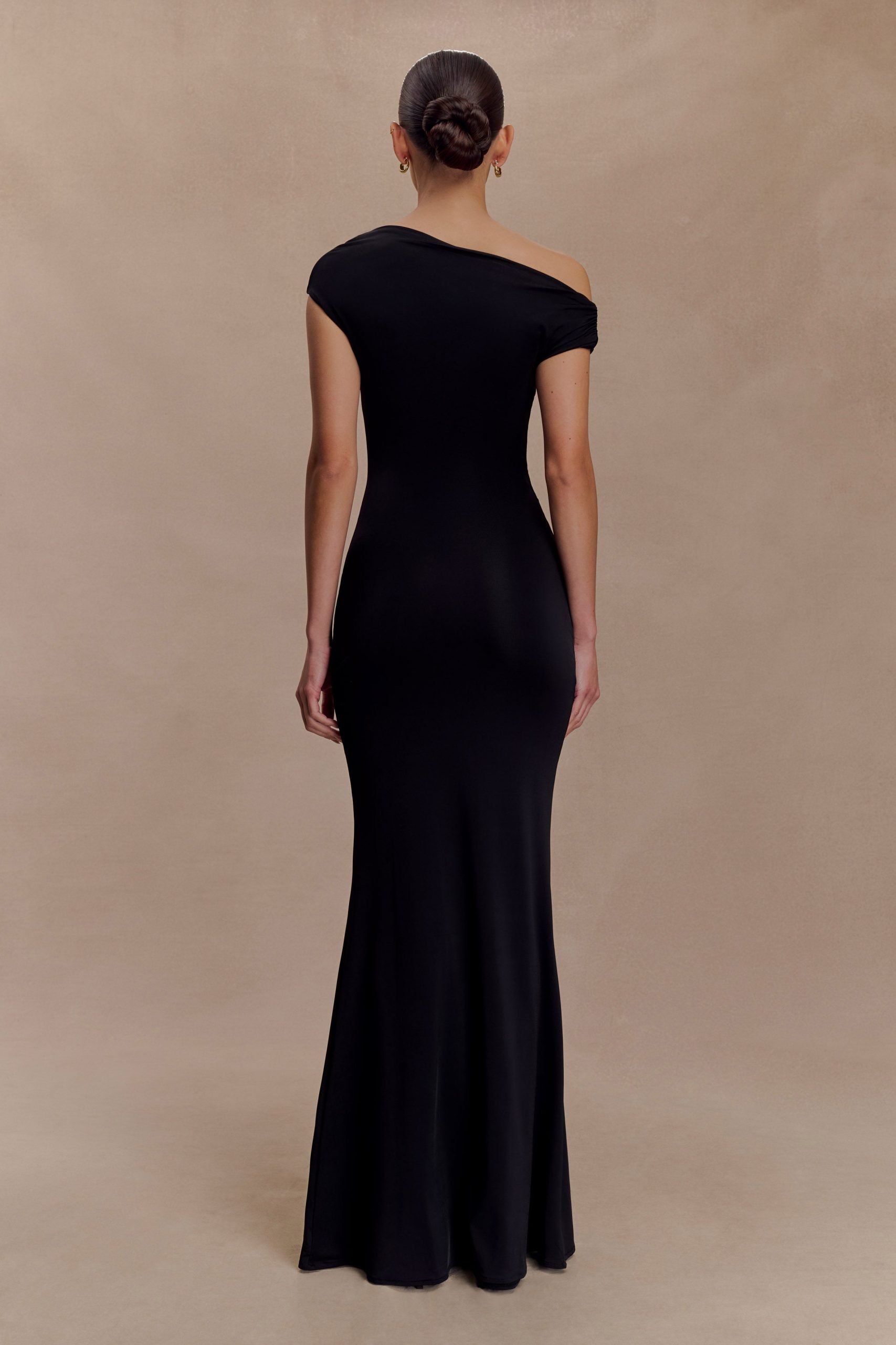 Kinsley Slinky Maxi Dress With Hardware - Black - Image 2