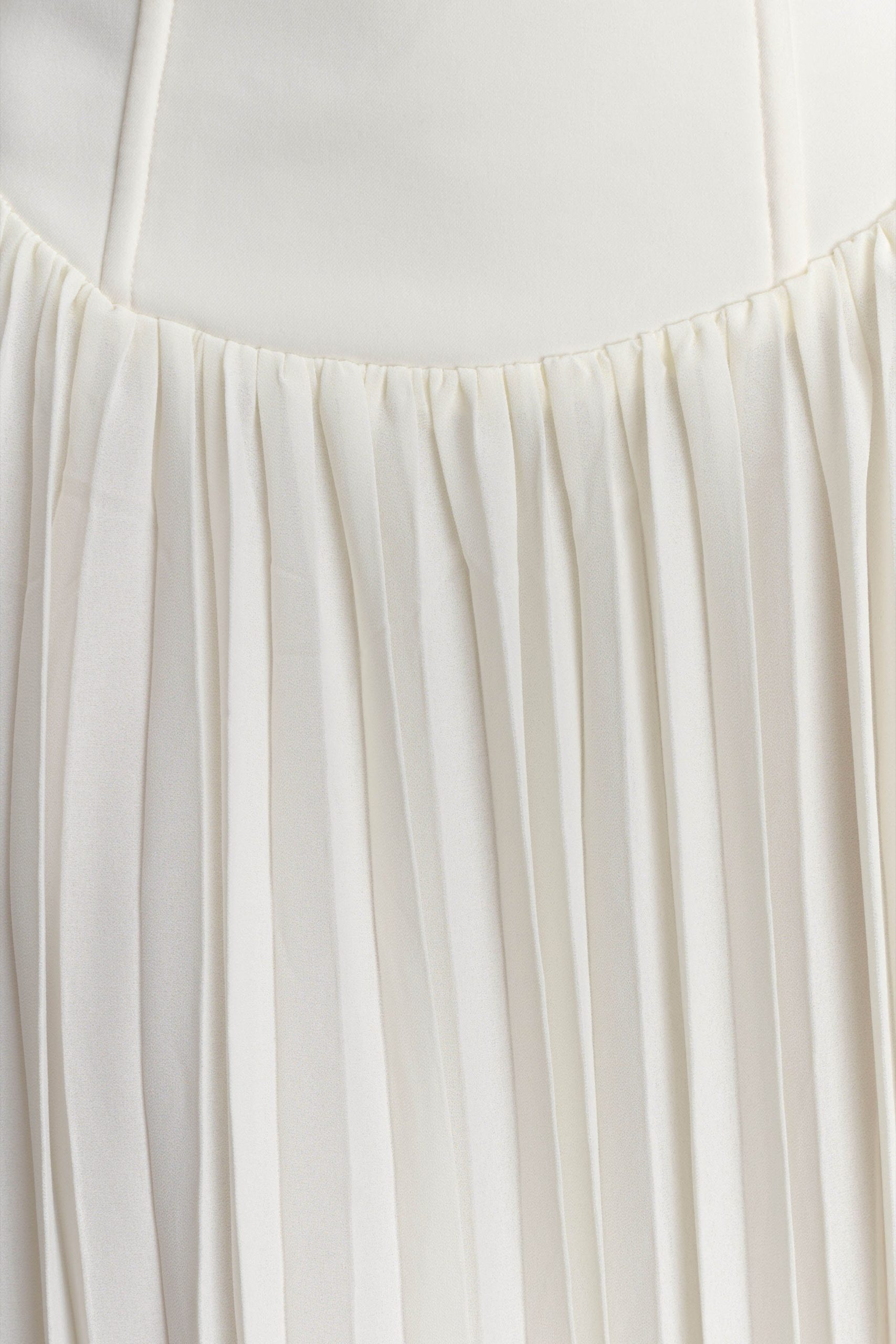 Stacie Pleated Halter Maxi Dress - Ivory - Image 7