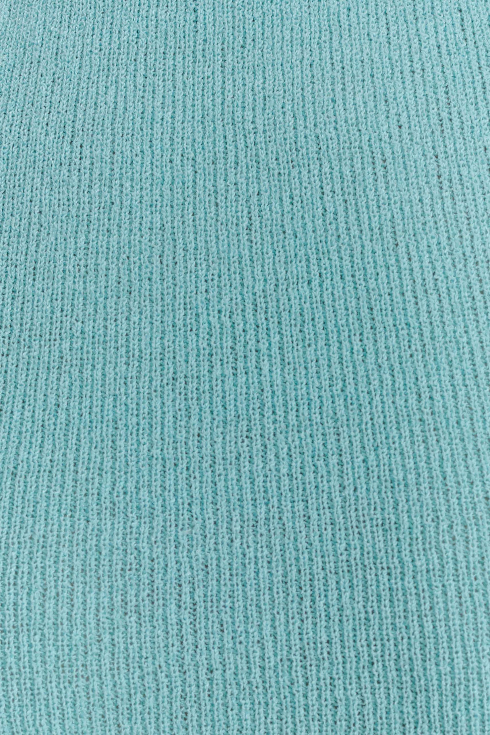 Melodie Halter Knit Maxi Dress - Cyan Blue - Image 6