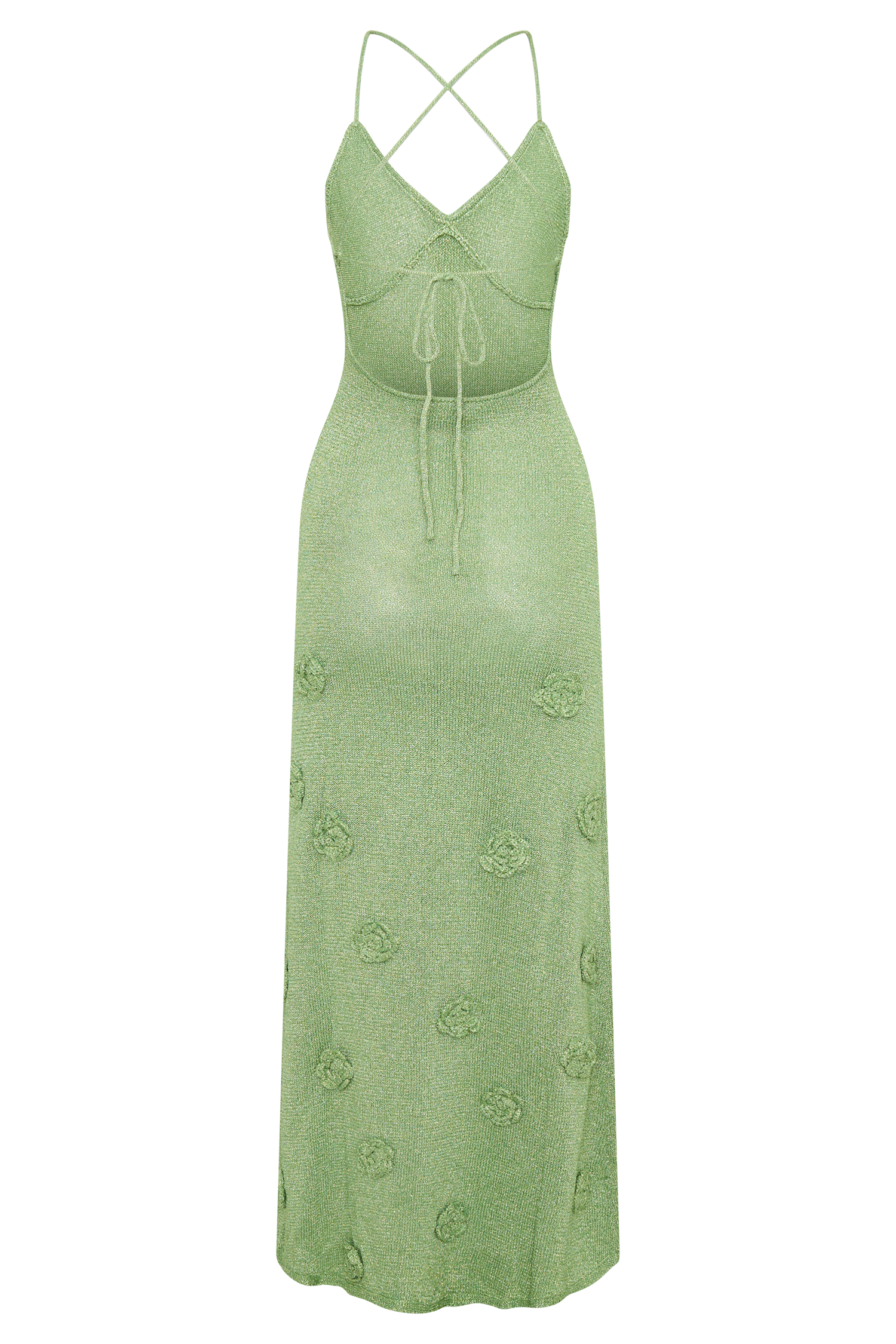 Suki Metallic Knit Maxi Dress - Pastel Green - Image 8