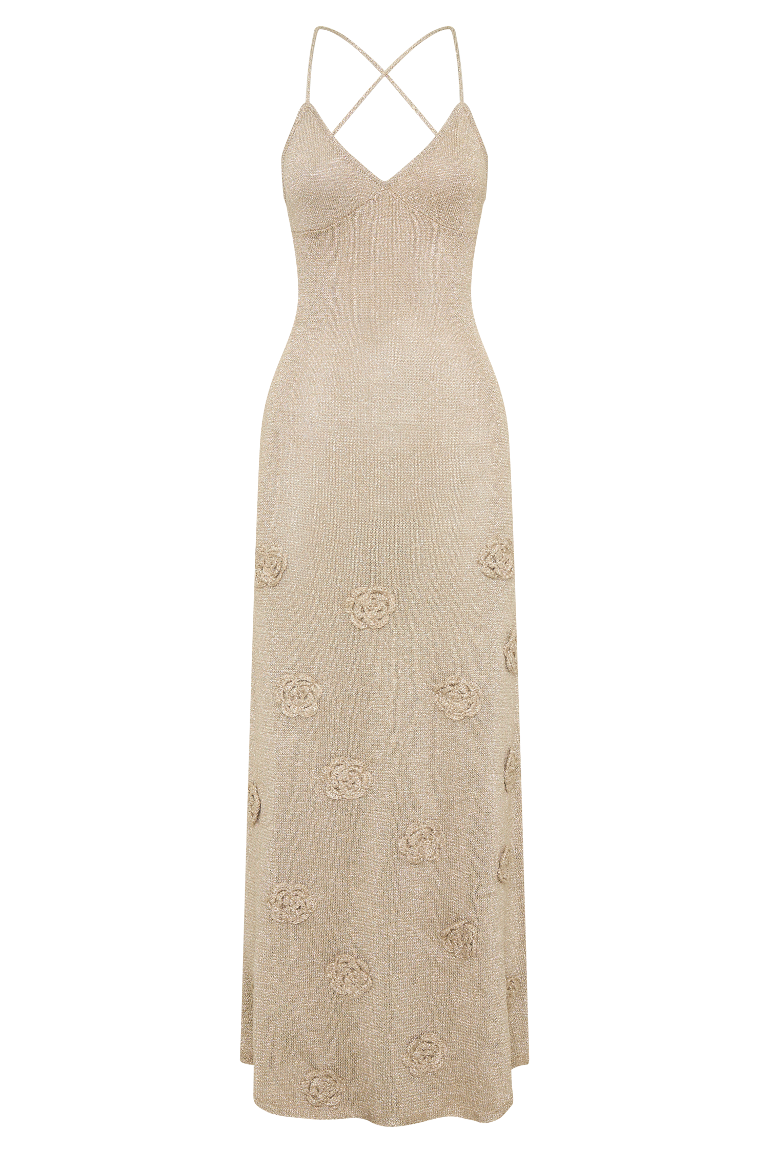 Suki Metallic Knit Maxi Dress - Gold - Image 9
