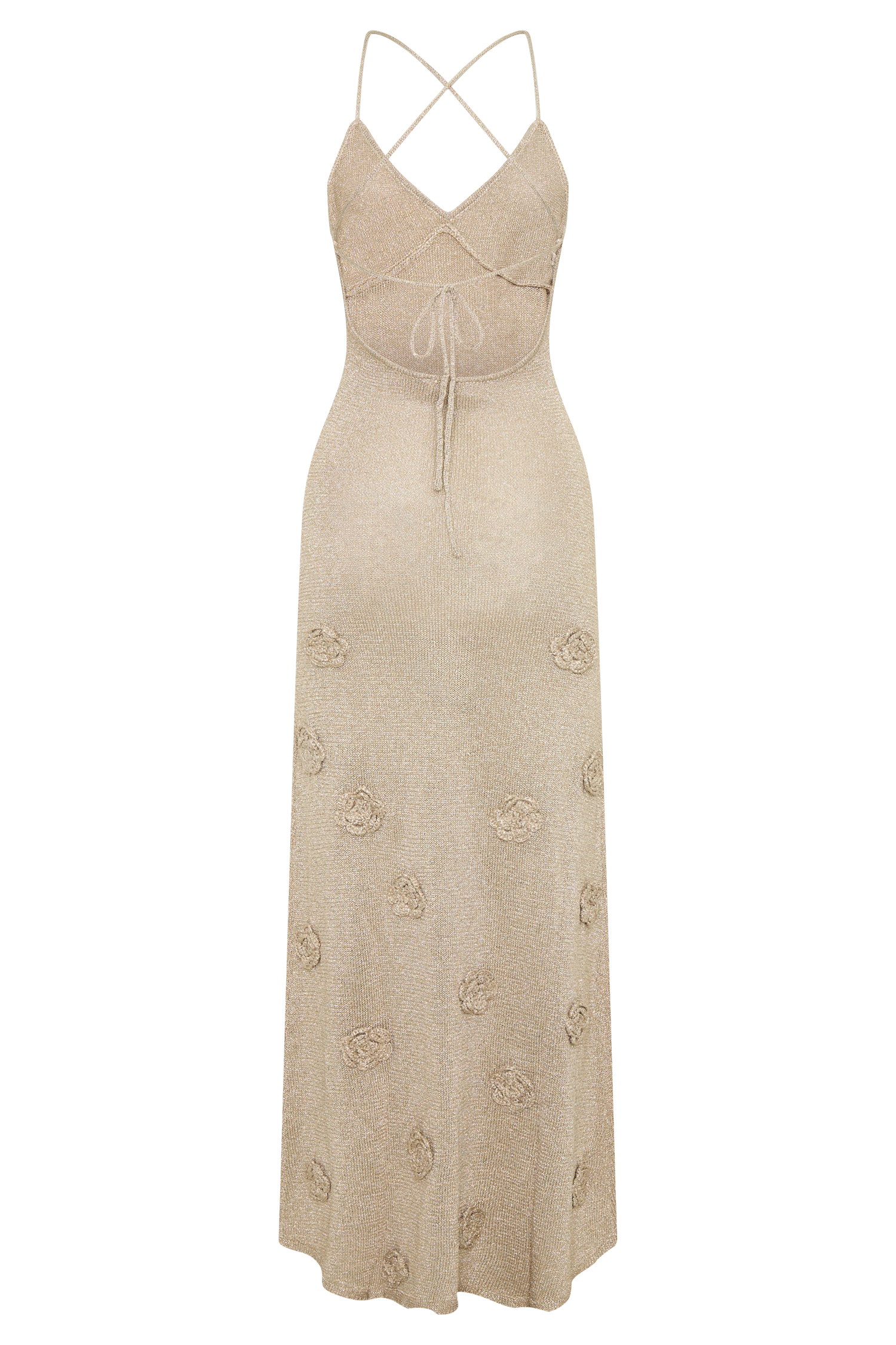 Suki Metallic Knit Maxi Dress - Gold - Image 8