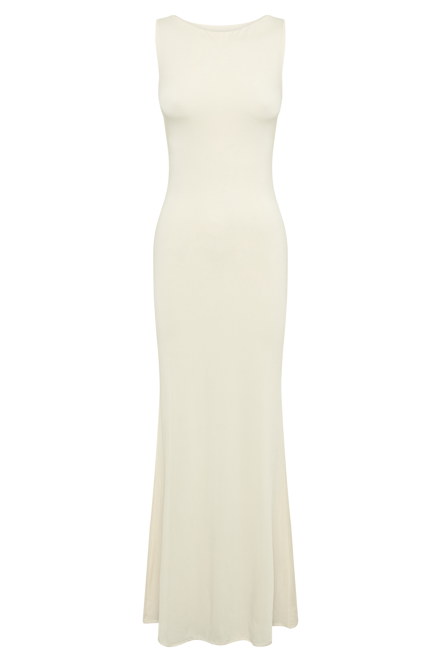 Tarna Sleeveless Slinky Maxi Dress - Bone - Image 8