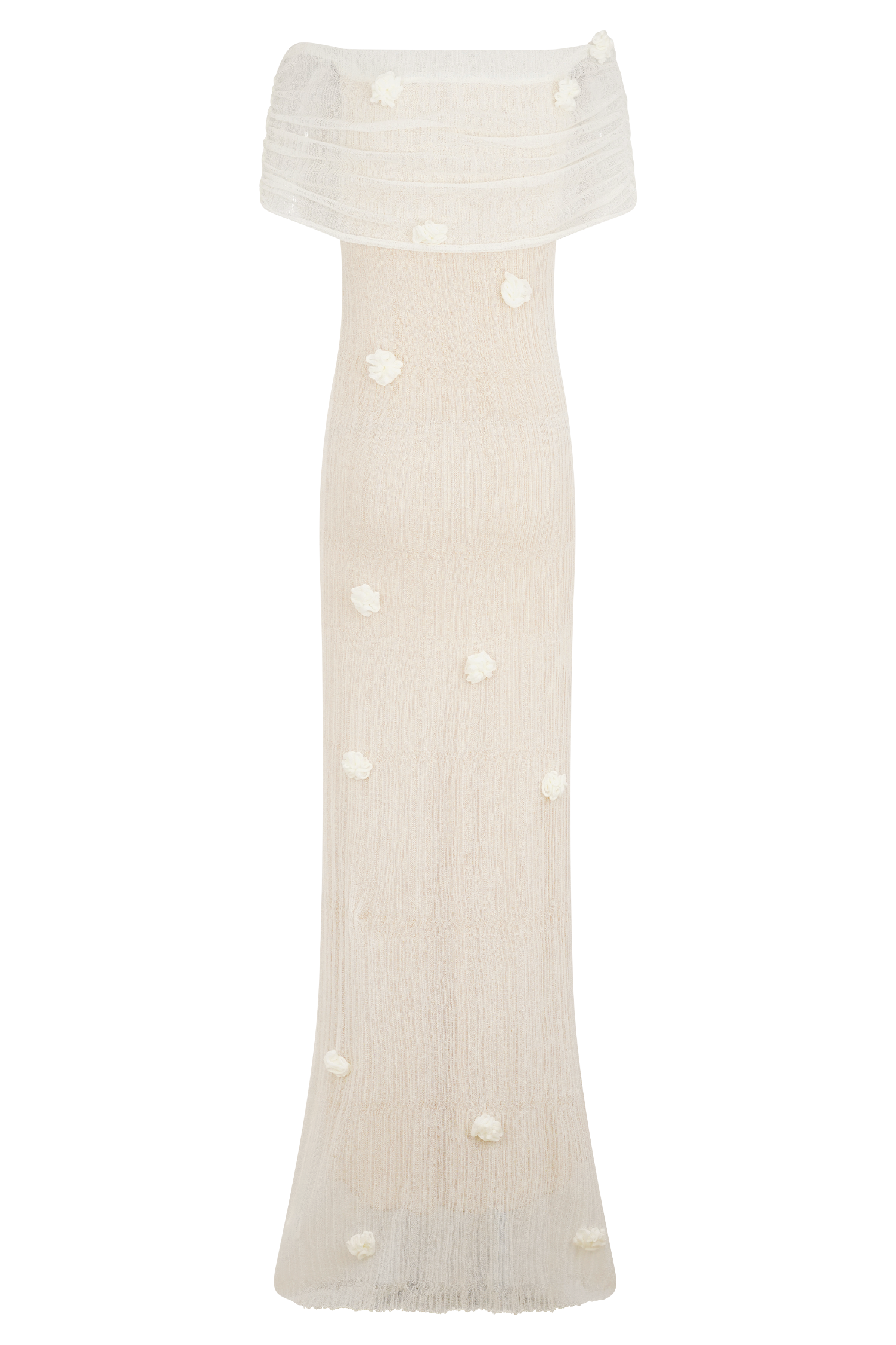 Brynn Orchid Knit Maxi Dress - Ivory - Image 6