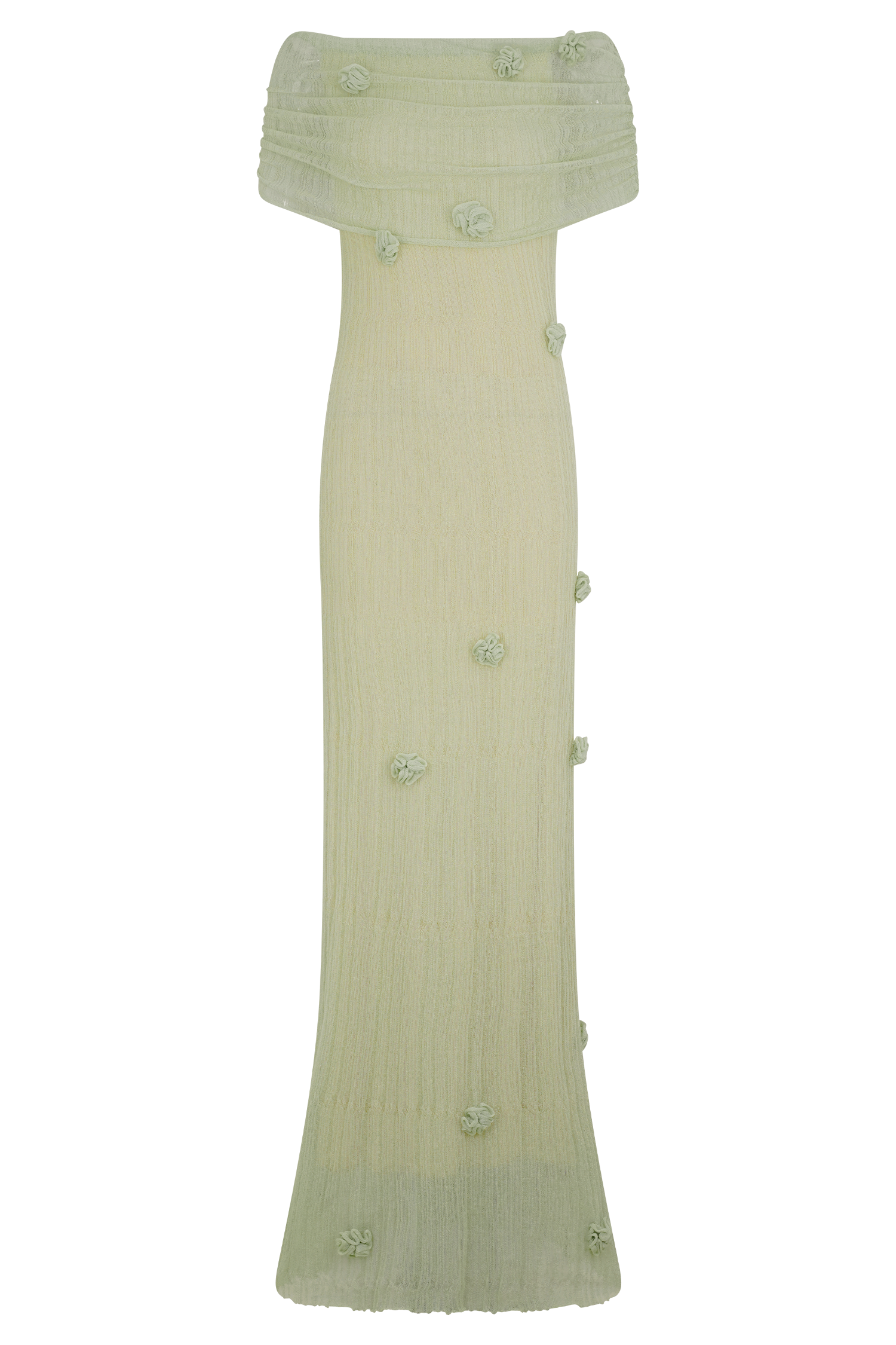 Brynn Orchid Knit Maxi Dress - Pastel Green - Image 7