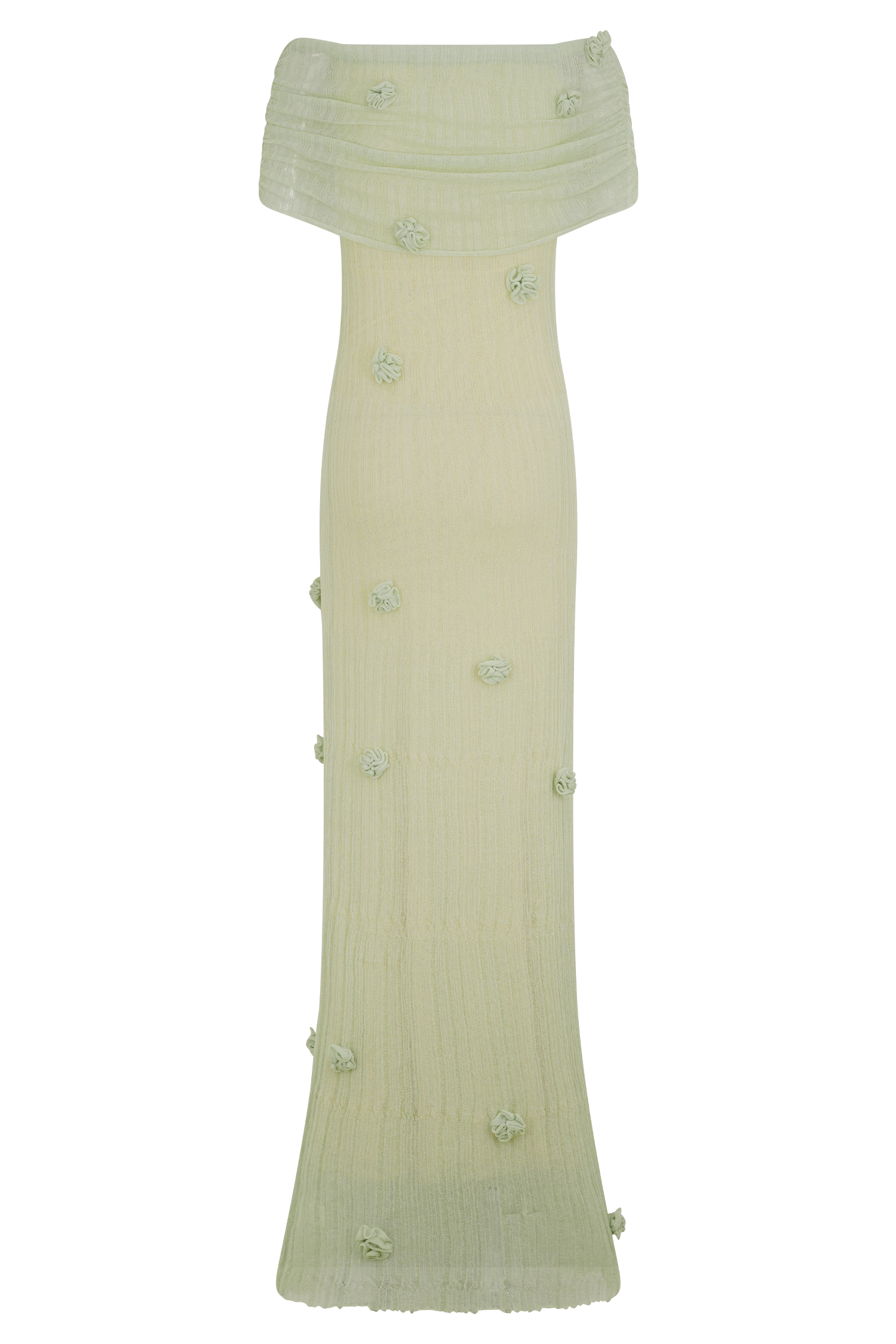 Brynn Orchid Knit Maxi Dress - Pastel Green - Image 6