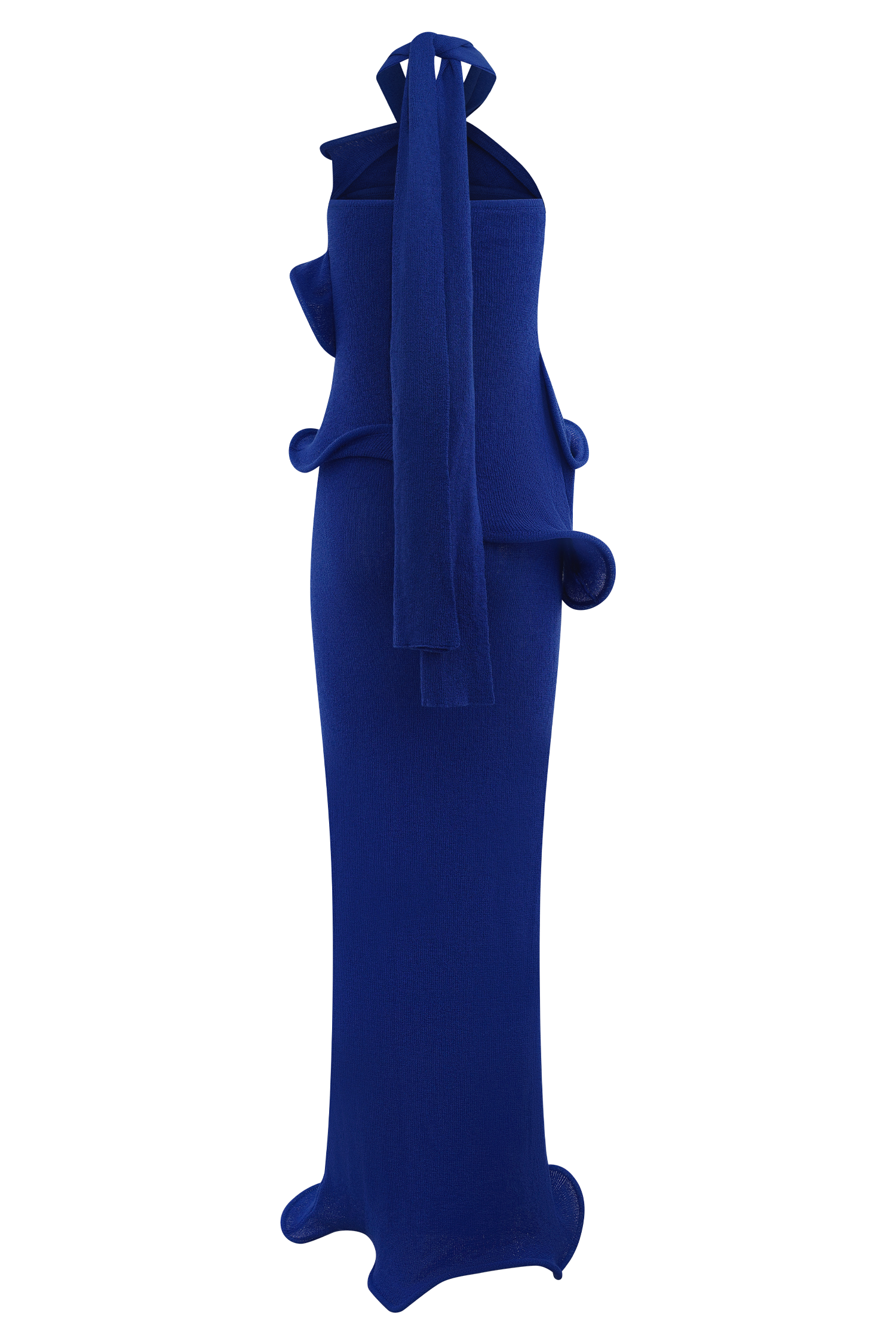 Caprice Halter Knit Maxi Dress - Cobalt - Image 9